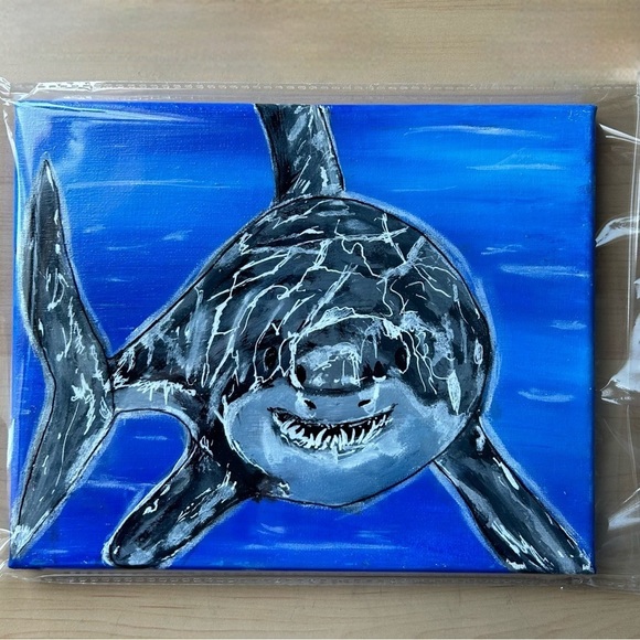 Original “Sharky” Acrylic  Painting on Canvas - Picture 4 of 5